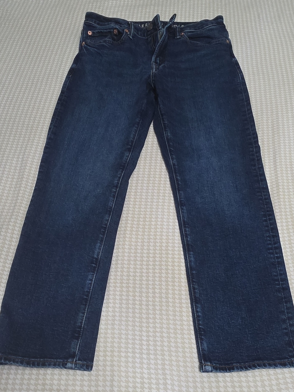 American Eagle Outfitters Men's Dark Indigo Straight Jeans